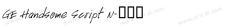 GE Handsome Script N字体转换